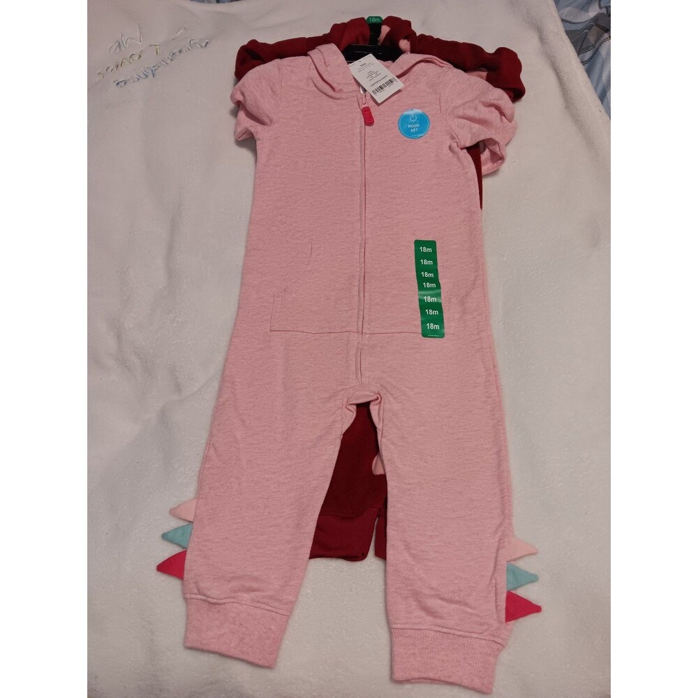 Carter's Hooded Romper Jumpsuit Bodysuit Baby Girl Outfit 18M NWOT